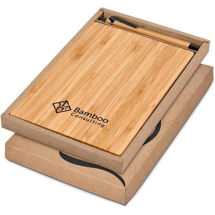 Okiyo Yahari Bamboo Notebook & Pen Set - Image 1