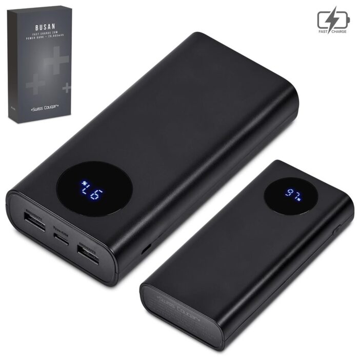 Swiss Cougar Busan Fast Charge 20W Power Bank - 20,000mAh - Image 1