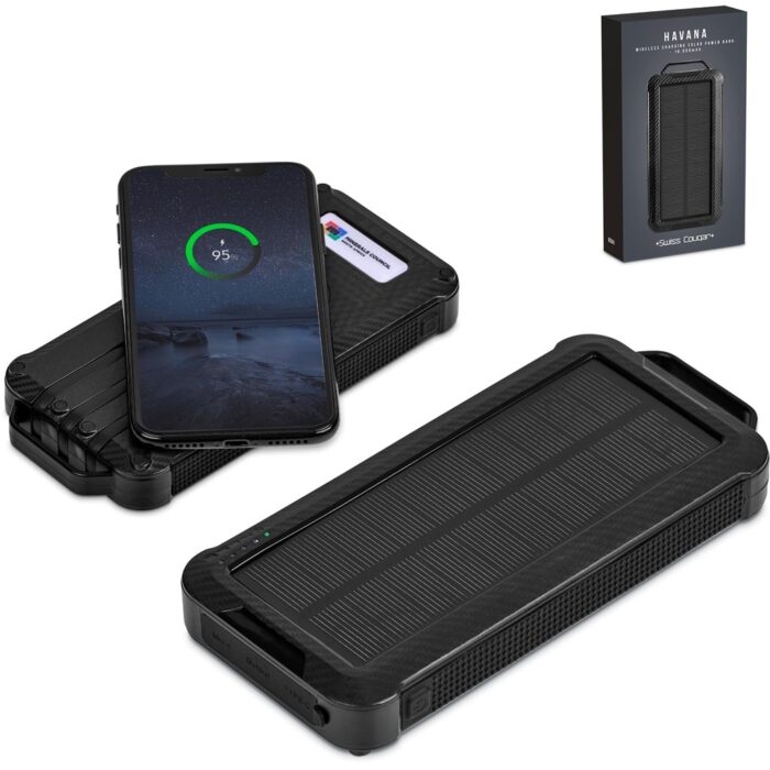 Swiss Cougar Havana Wireless Charging Solar Power Bank - 10 000mAh - Image 1