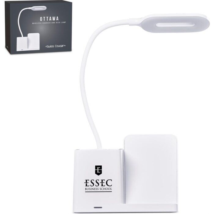 Swiss Cougar Ottawa Wireless Charger and Desk Lamp - Image 1