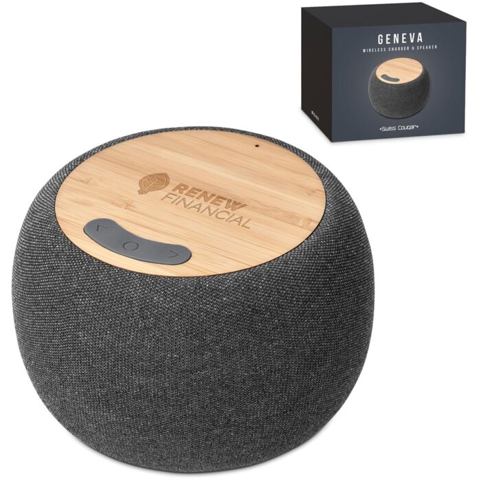 Swiss Cougar Geneva Wireless Charger & Bluetooth Speaker - Image 1