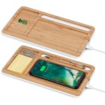 Okiyo Musen Bamboo Wireless Charger Desk Organiser