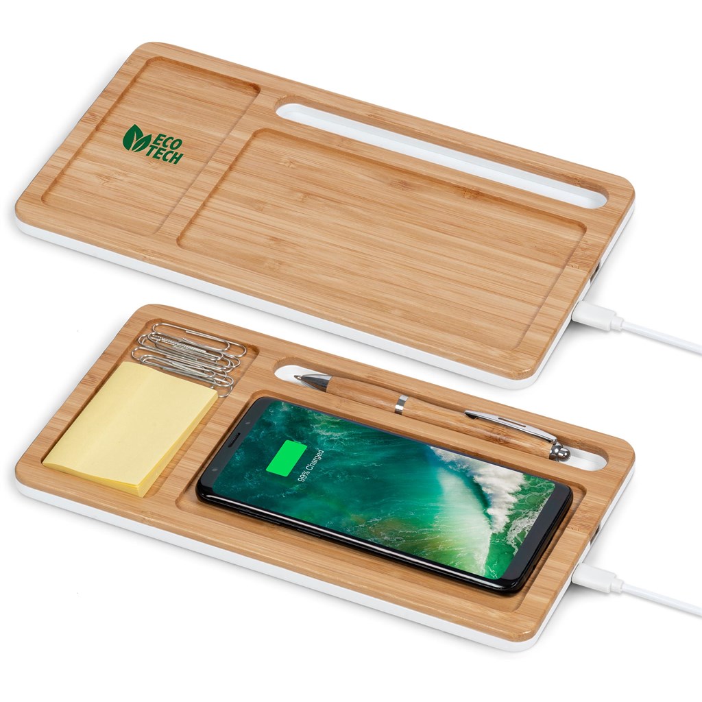 DEFAULT_1024X1024 Okiyo Musen Bamboo Wireless Charger Desk Organiser - Image 1