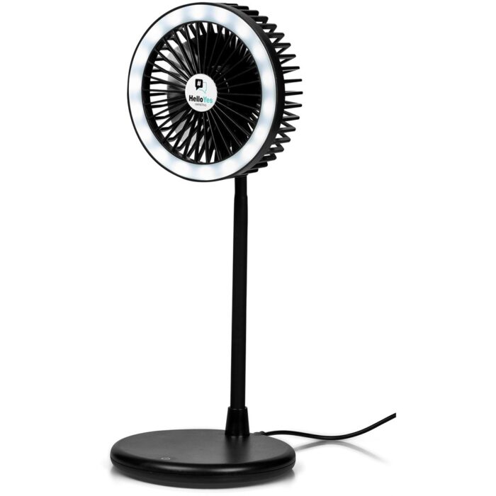Light Breeze LED Ring Light Desk Fan - Image 1
