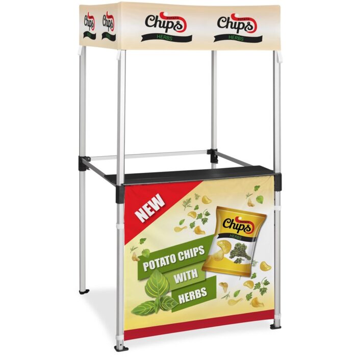 Ovation Sublimated Gazebo 1m X 1m Kiosk - 1 Half-Wall Skin - Image 7