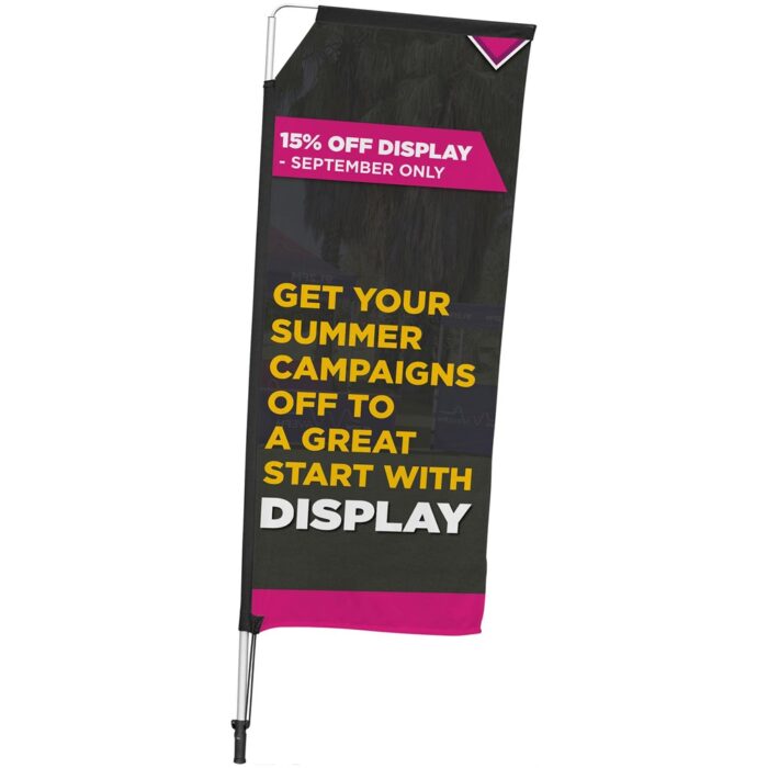 Legend 2M Sublimated Telescopic Double-Sided Flying Banner - 1 complete unit - Image 9