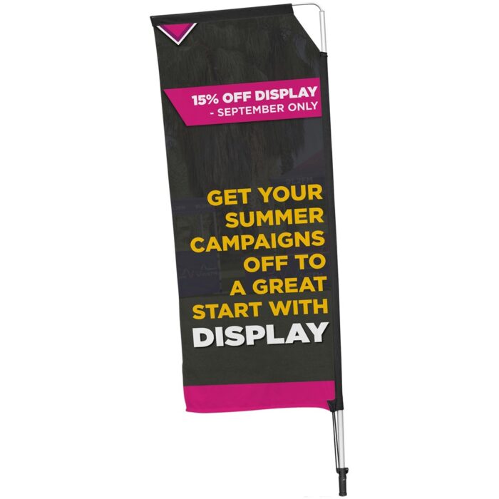 Legend 2M Sublimated Telescopic Double-Sided Flying Banner - 1 complete unit - Image 4