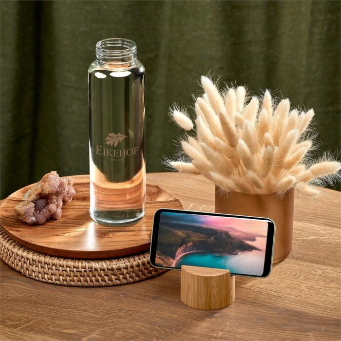 Okiyo Kenko Phone Stand Glass Water Bottle – 700ml - Image 4
