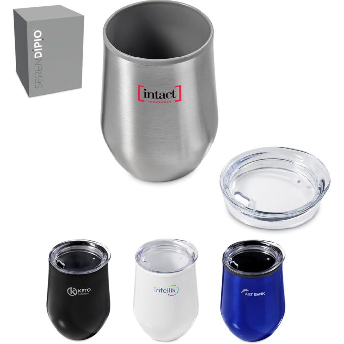 Serendipio Madison Stainless Steel & Plastic Double-Wall Tumbler - 350ml - Image 5