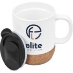 Serendipio Sienna Cork & Ceramic Sublimation Coffee Mug - 340ml - Image 4