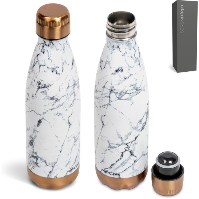 Serendipio Marbella Stainless Steel Vacuum Water Bottle - 500ml - Image 3