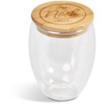 Okiyo Moco Glass & Bamboo Double-Wall Cup - 350ml - Image 5