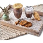 Okiyo Moco Glass & Bamboo Double-Wall Cup - 350ml - Image 2