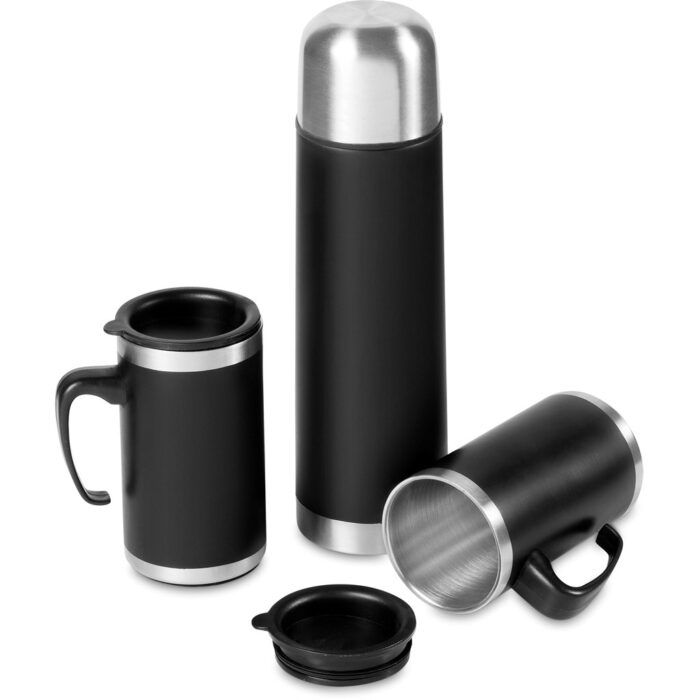 Cardinal Stainless Steel Vacuum Flask & Mug Set - Image 2