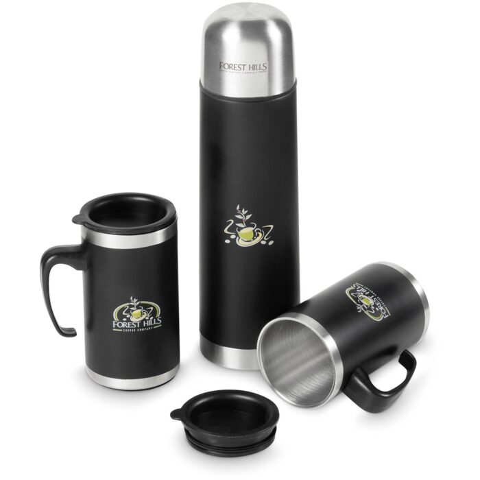 Cardinal Stainless Steel Vacuum Flask & Mug Set - Image 6