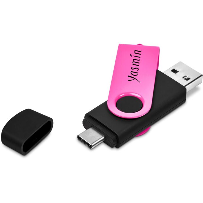 Shuffle Gyro Black Flash Drive – 32GB - Pink - Image 3