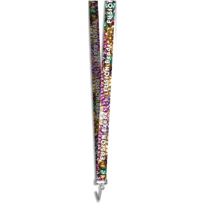 Crocodile Clip Double-Sided Sublimation Satin Lanyard - Image 2
