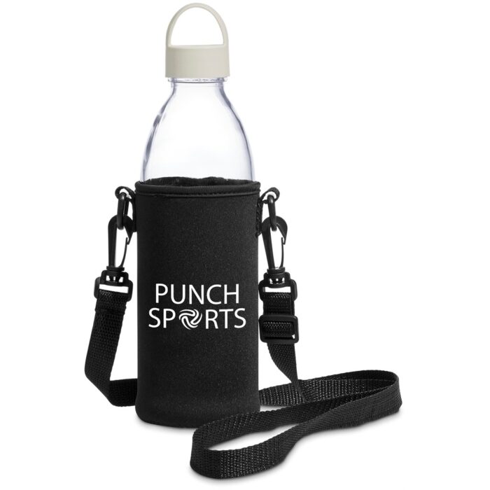 Kooshty Hands-Free Glass Water Bottle – 850ml - Cream - Image 2