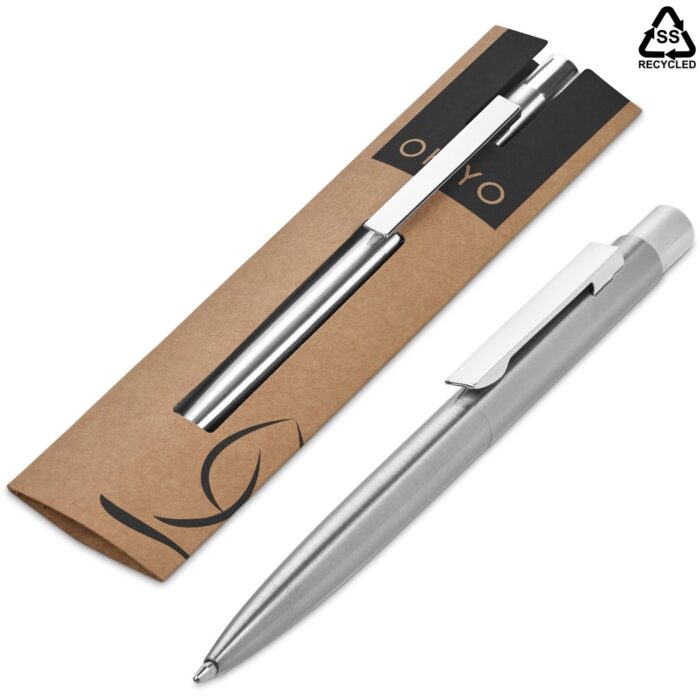 Okiyo Mio Recycled Stainless Steel Ball Pen - Image 9