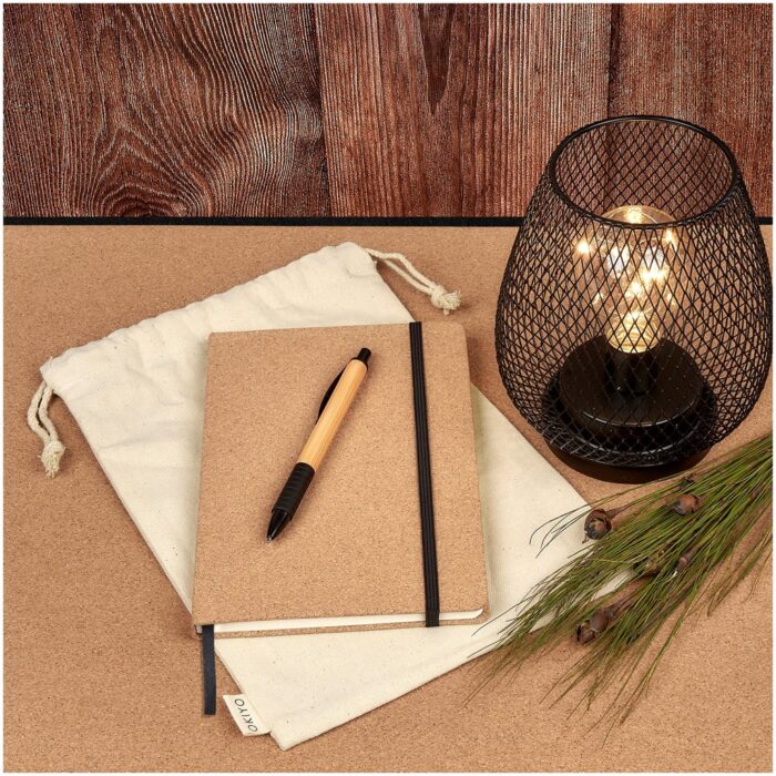 Okiyo Noto Cork & Bamboo Notebook & Pen Set - Image 6