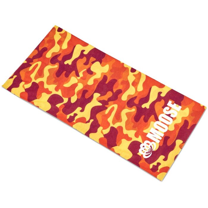 Adults Camo Flexi Tubular Bandana - Orange - Image 1