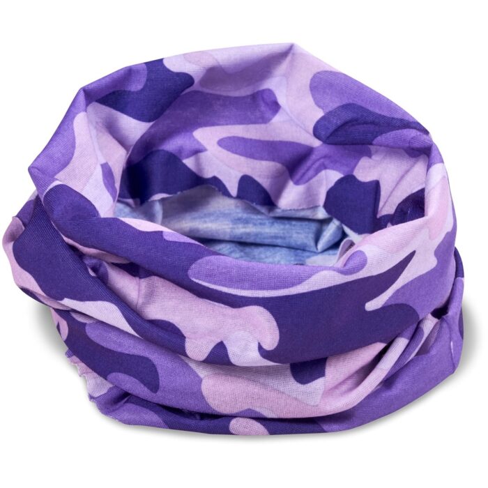 Adults Camo Flexi Tubular Bandana - Purple - Image 4