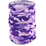 Adults Camo Flexi Tubular Bandana - Purple - Image 3