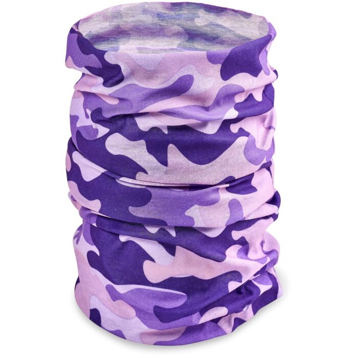 Adults Camo Flexi Tubular Bandana - Purple - Image 3