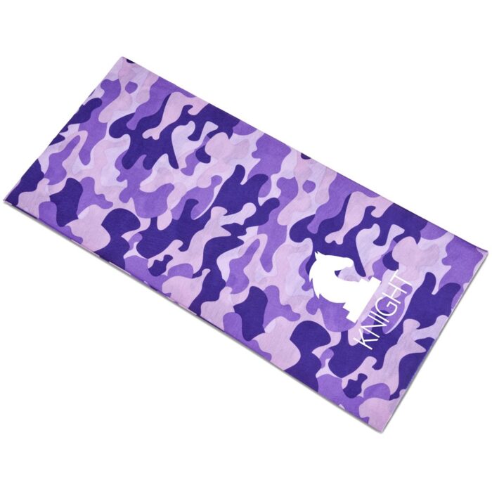 Adults Camo Flexi Tubular Bandana - Purple - Image 1
