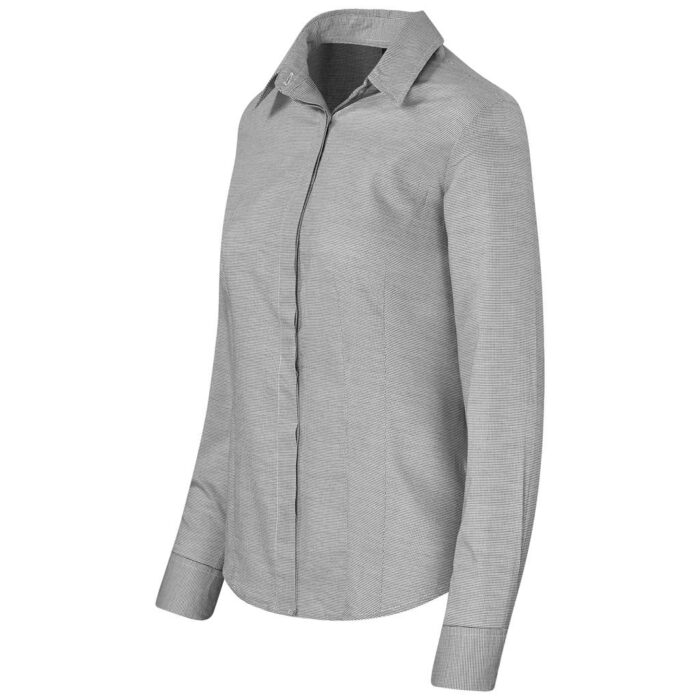 Ladies Long Sleeve Taylor Shirt - Grey - Image 3