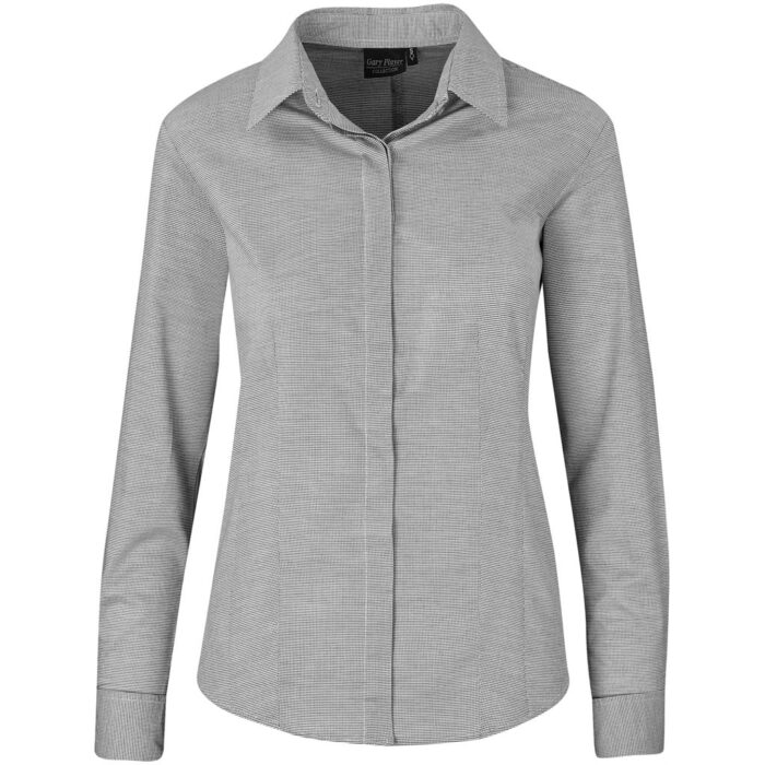 Ladies Long Sleeve Taylor Shirt - Grey - Image 1