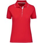 Ladies Wentworth Golf Shirt - Red - Image 2