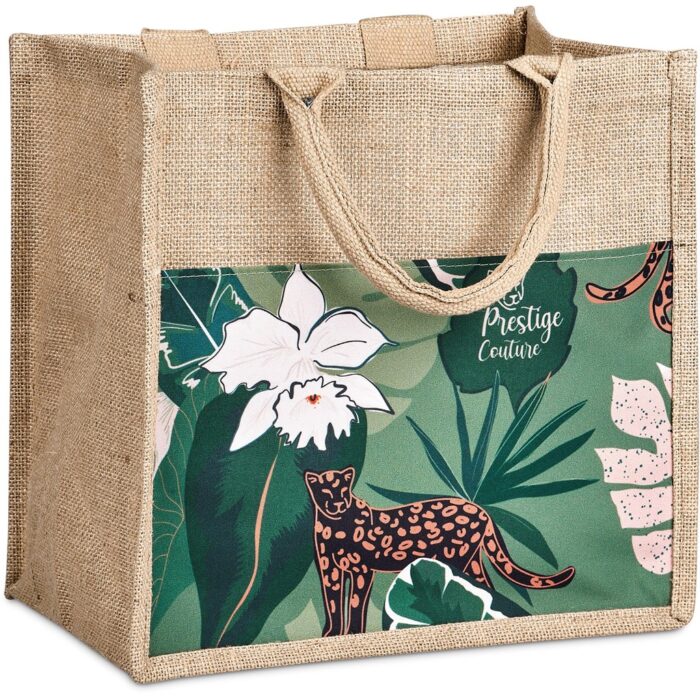 Okiyo Nuri Sublimated Pocket Jute Tote - Image 4