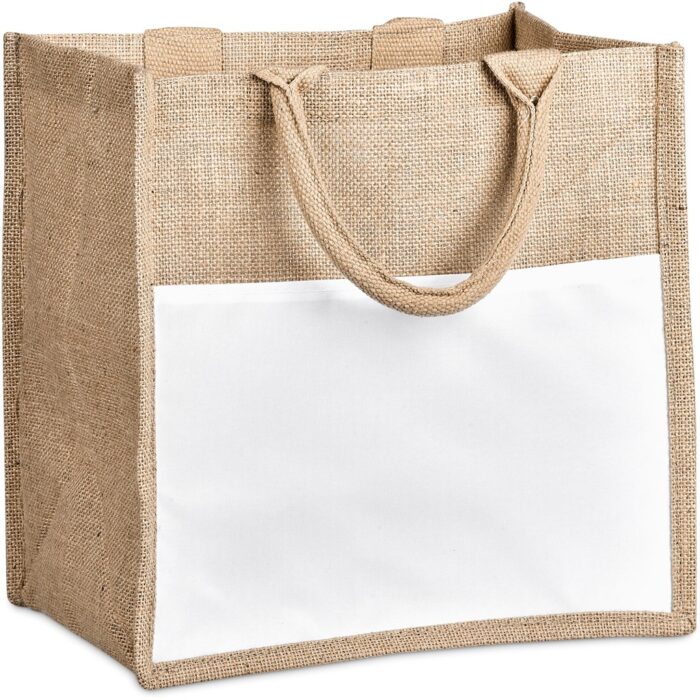 Okiyo Nuri Sublimated Pocket Jute Tote - Image 8