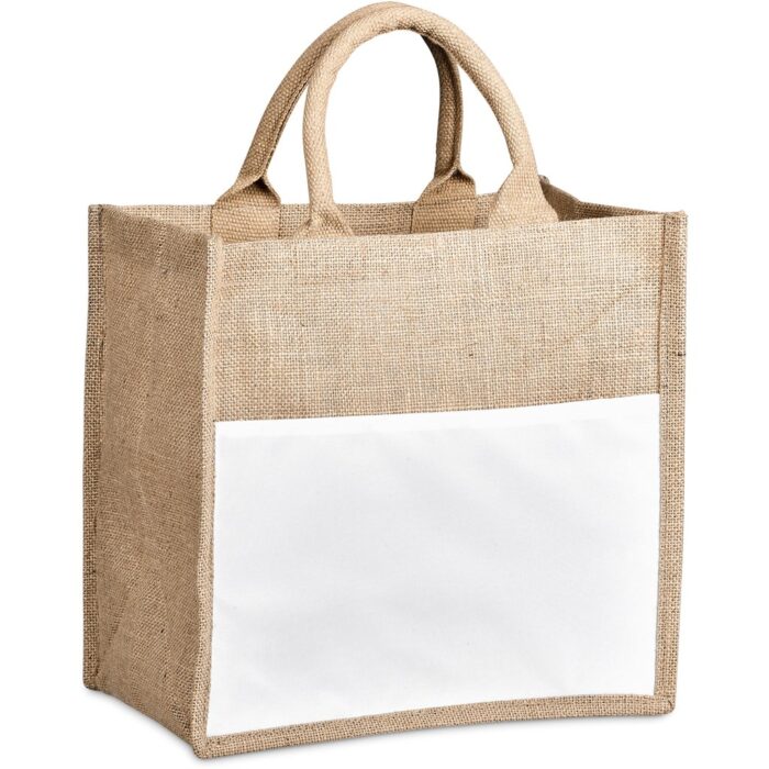 Okiyo Nuri Sublimated Pocket Jute Tote - Image 2