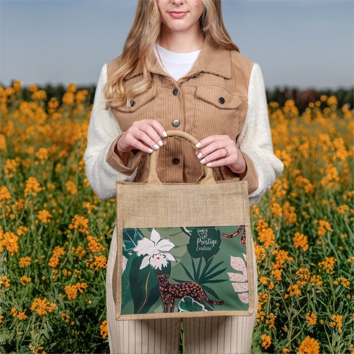 Okiyo Nuri Sublimated Pocket Jute Tote - Image 6