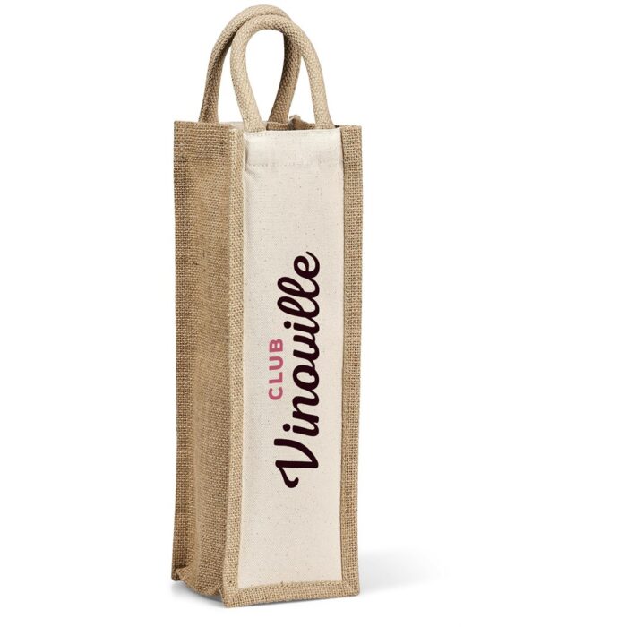 Okiyo Inshu Jute & Cotton Wine Tote - Image 4