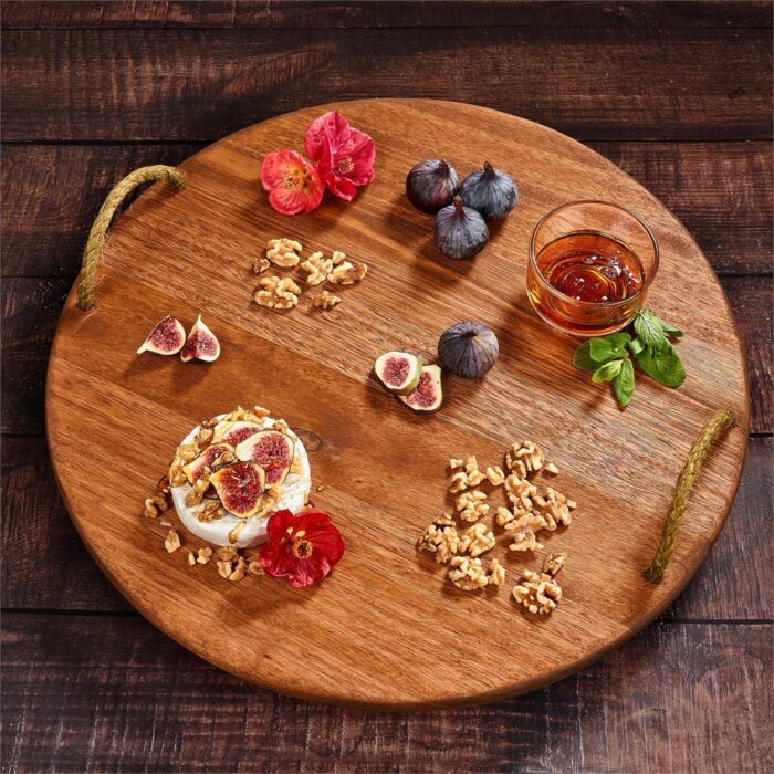 Okiyo Homegrown Large Round Hardwood Food Platter - Image 3