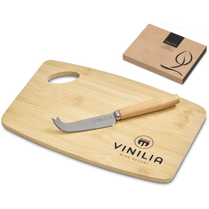 Okiyo Edamu Bamboo Cheese Board Set - Image 2