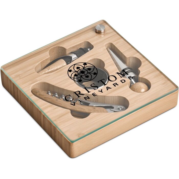 Okiyo Budonoki Bamboo Wine Accessories set - Image 15