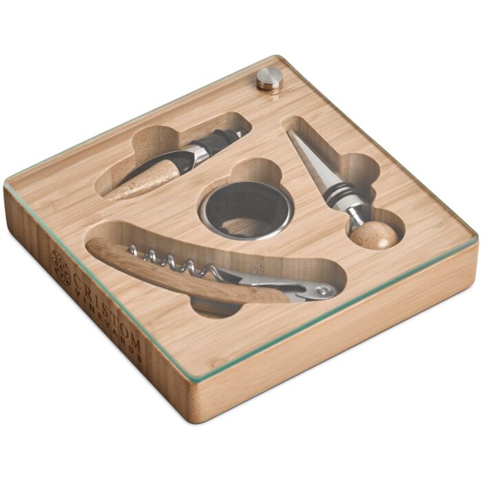 Okiyo Budonoki Bamboo Wine Accessories set - Image 11