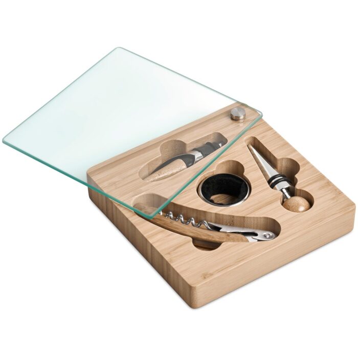 Okiyo Budonoki Bamboo Wine Accessories set - Image 8