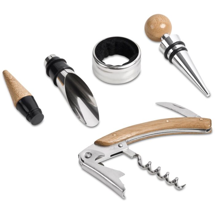 Okiyo Budonoki Bamboo Wine Accessories set - Image 3