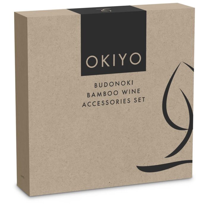 Okiyo Budonoki Bamboo Wine Accessories set - Image 12