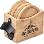 Okiyo Kanpai Bamboo Coaster & Bottle Opener Set - Image 3