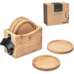 Okiyo Kanpai Bamboo Coaster & Bottle Opener Set - Image 19
