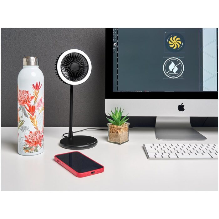 Light Breeze LED Ring Light Desk Fan - Image 2
