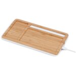 Okiyo Musen Bamboo Wireless Charger Desk Organiser - Image 6