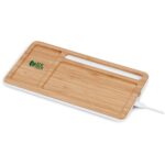 Okiyo Musen Bamboo Wireless Charger Desk Organiser - Image 11