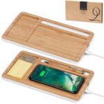 Okiyo Musen Bamboo Wireless Charger Desk Organiser - Image 8